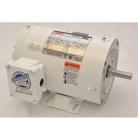 Dayton Washdown Motor, 3 Ph, TENV, 1/2 HP, 1725 rpm 1TRZ3