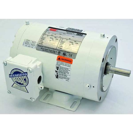 Dayton Washdown Motor, 3 Ph, TENV, 3/4 HP, 1725 rpm 1TRZ4