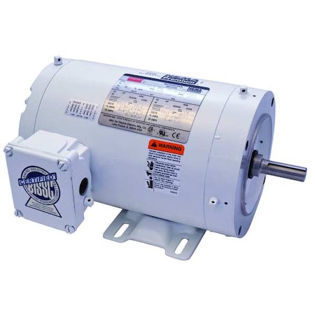 Dayton Washdown Motor, 3 Ph, TENV, 1 HP, 1725 rpm 1TRZ6