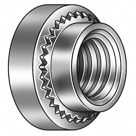 Zoro Select Captive Nut, 1/4-20, Steel, ZP, PK50 1TTK3