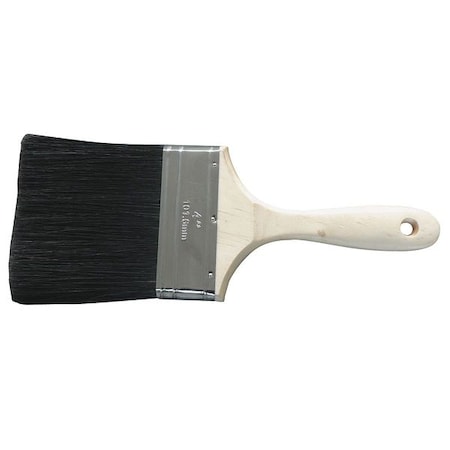 Zoro Select 4" Flat Sash Soft, China Hair Bristle, Paint Brush, Sealed Wood Handle 1TTV8