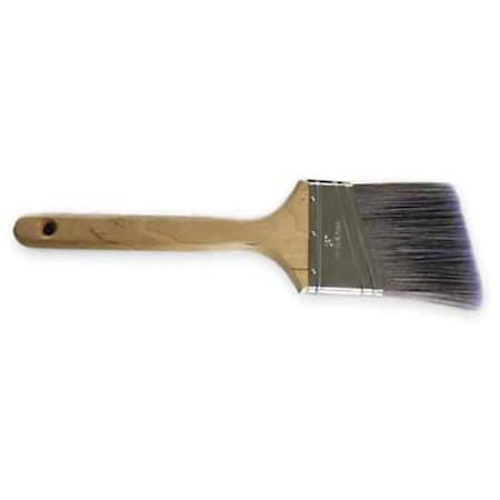 Zoro Select 3" Angle Sash Firm, Polyester Bristle, Paint Brush, Sealed Wood Handle 1TTW5