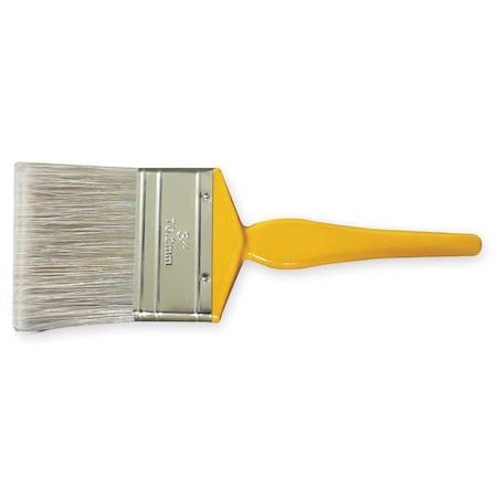 Zoro Select 3" Flat Sash Soft, Synthetic Bristle, Paint Brush, Plastic Handle 1TTX6