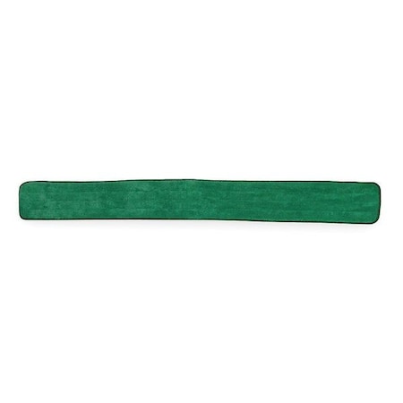 Tough Guy 48 in L Dust Mop, 6 oz Dry Wt, Hook-and-Loop Connection, Pad End, Green, Microfiber 1TTY5