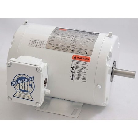 Dayton Washdown Motor, 3 Ph, TENV, 1/2 HP, 1725 rpm 1TTC3