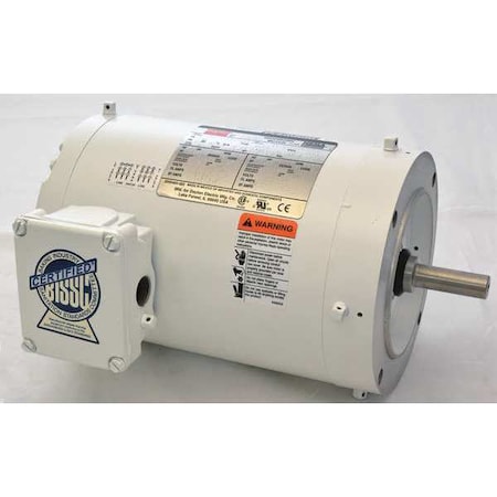 Dayton Washdown Motor, 3 Ph, TENV, 1 HP, 3520 rpm 1TTA4BG