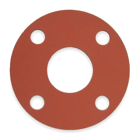 Zoro Select Gasket, Full Face, 1 In, SBR, Red 7124FF-0150-125-0100