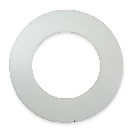 ZORO SELECT Gasket, Ring, 6 In, Virgin PTFE, White D060150R204027