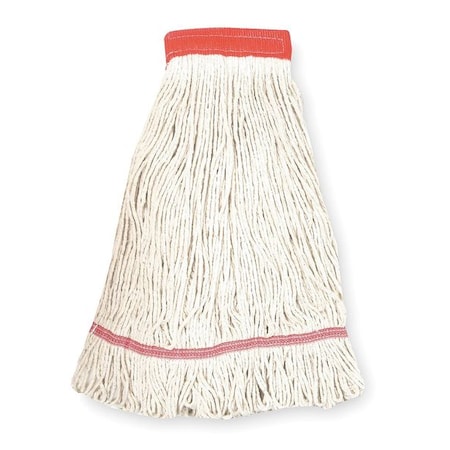 Tough Guy 5in String Wet Mop, Clamp/Quick Chnge/Side-Gate Connect, Loop-End, White, Cotton (Formerly Tough Guy) 1TYR2