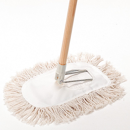 Tough Guy Wedge Mop, 18 oz Dry Wt, Slide On Connection, Cut-End, Natural, Cotton (Formerly Tough Guy) 1TZF8