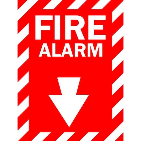 Brady Fire Sign, 10 in Height, 7 in Width, Aluminum, Rectangle, English 122429