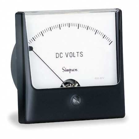 Simpson Electric Analog Panel Meter, DC Voltage, 0-150 DC V 09800