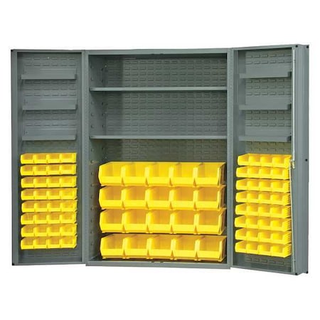Durham Mfg Extra-Heavy Duty Bin Cabinet, 48 in W, 72 in H, 24" D, 84 Bins DC48-842S6DS-95