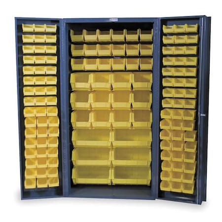 Durham Mfg Extra-Heavy Duty Bin Cabinet, 36 in W, 72 in H, 24" D, 132 Bins DC-BDLP-132-95