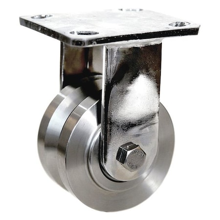 Zoro Select Rigid Caster, SS, 4 in., 800 lb. 1UBL6