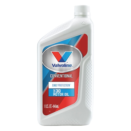 VALVOLINE Valvoline Motor Oil, SAE 30W, Conventional, 1 Qt. 797978