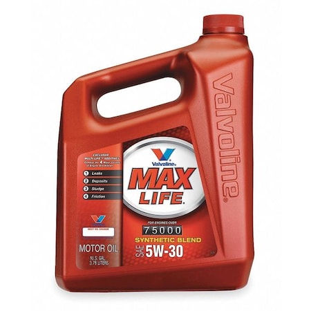 Valvoline VV195 MaxLife 5w30, Pack of Four 1 Gallon Jug Bottles