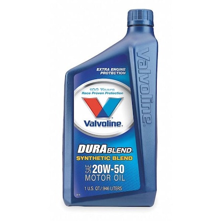 Valvoline VV311 DuraBlend SAE 20W-50 Semi-Synthetic Motor Oil - 1 Quart Bottle (Case of 6)