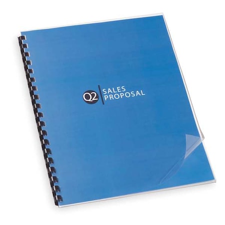 Gbc Binding Covers, Plastic, Clear, PK100 2000041