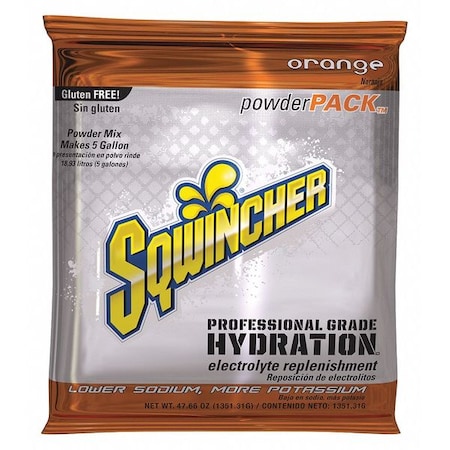 Sqwincher Sports Drink Mix Powder 47.66 oz., Orange 159016404
