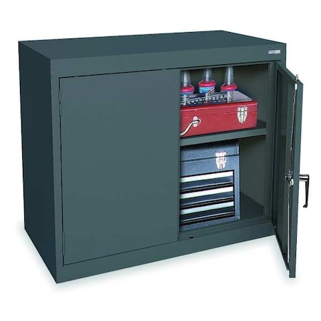 ZORO SELECT 24 ga. ga. Steel Storage Cabinet, 36 in W, 30 in H, Stationary 1UFB8