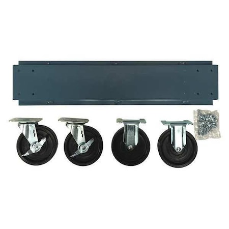 Zoro Select Optional Caster Kit, 5 In, Black, PK4 1UG97