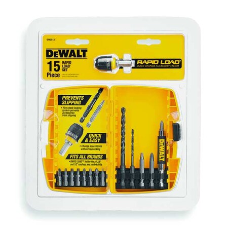 Dewalt 15 Piece Rapid Load Holder and Bit Set, 1/4" DW2513