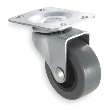 Zoro Select Plate Caster, 220 lb. Ld Rating, Plain P12S-PRP050D-12