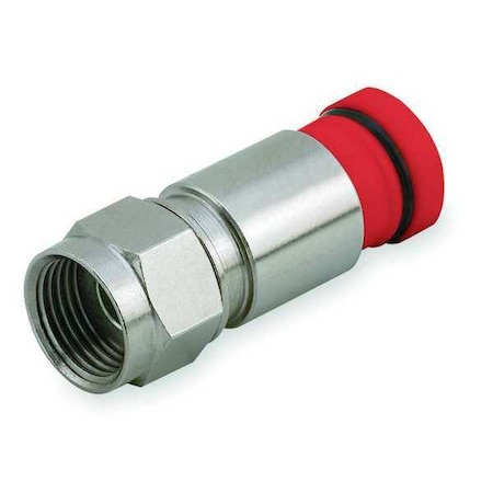 Power First Coaxial Connector, RG6, F Type, PK50 1UKD8