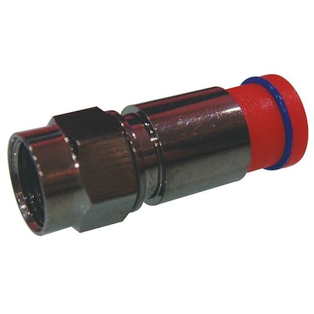 Power First Coaxial Connector, RG6, F Type, PK10 1UKD4