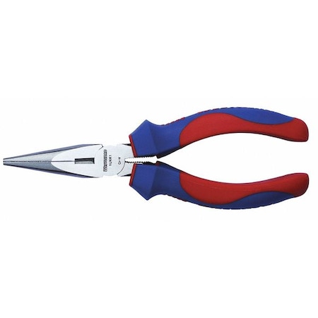 Westward 6 3/8 in Needle Nose Plier, Side Cutter Ergonomic Handle 1UKK1