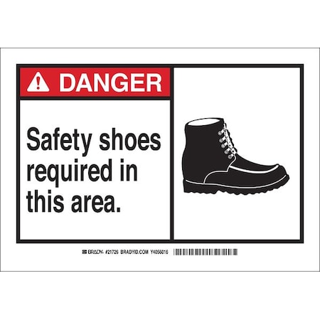 Brady Danger Sign, 10 in Height, 14 in Width, Fiberglass, Rectangle, English 62754