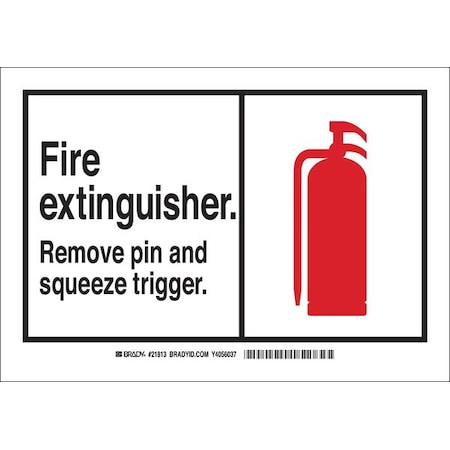Brady Safety Sign, 7 in Height, 10 in Width, Polyester, Rectangle, English 83766