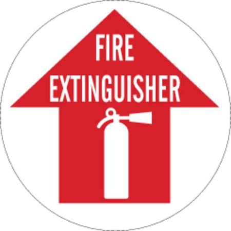 Brady Fire Extinguisher Sign, 17 in Height, 17 in Width, Vinyl, Circle, English 49064