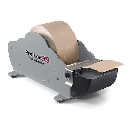 Better Packages Tape Dispenser, 3 in Max. Tape Width. 7 1/2 in Tape Core Dia, Not Applicable, ABS Plastic, Gray P3S