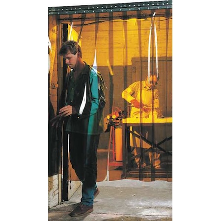 STEINER Welding Strip Curtain, 6 x 6 ft, Amber, PVC 73411