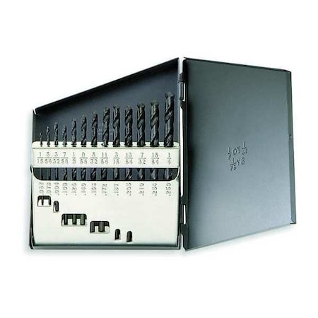 Chicago-Latrobe 13PC 118 Degree General Purpose Jobber Lengh Drill Set Chicago-Latrobe 150 Steam Oxide HSS 1/16-1/4 57711