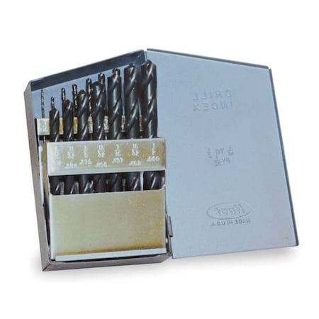 Chicago-Latrobe 15PC 118 Degree General Purpose Jobber Lengh Drill Set Chicago-Latrobe 150 Steam Oxide HSS 1/16-1/2 57713