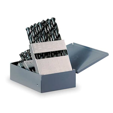 Chicago-Latrobe 118 Degree General Purpose Jobber Length Drill Set Chicago-Latrobe 150 Steam Oxide HSS, 29-Piece 57714