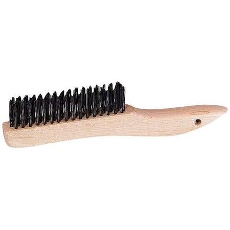 Tough Guy Scratch Brush, 10 in L Handle, 5 3/8 in L Brush, Black, Wood, 10 1/4 in L Overall 1VAG7