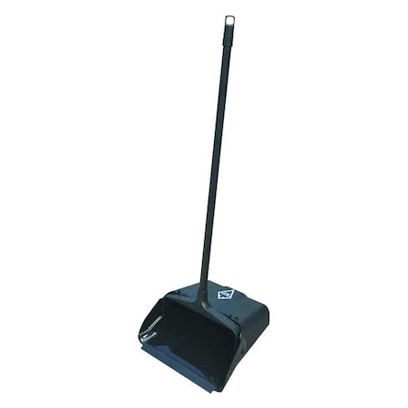 Tough Guy Long Handled Dust Pan, Black, Plastic 1VAJ6