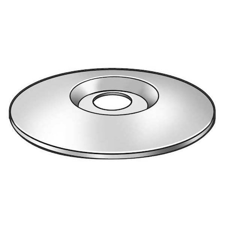 Zoro Select Grating Clip, For Screw Size 1/4 in, Carbon Steel, Galvanized, 100 PK GTR