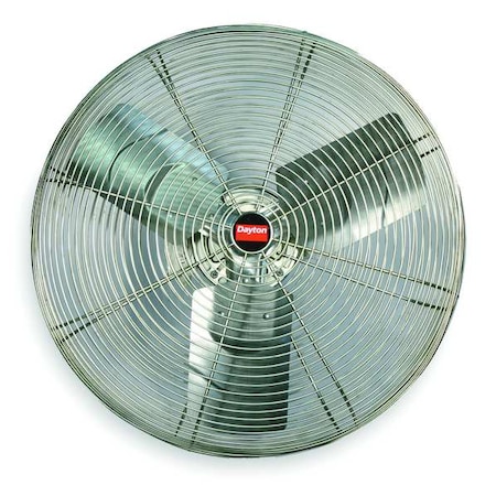 Dayton Washdown Industrial Washdown Fan, Wall Mount, 24 in Blade Dia, 115/230V, 6,849 cfm, Non-Oscillating 1VCG1