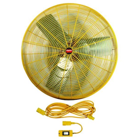 Dayton High Visibility High Visibility Industrial Fan, Ceiling, IBeam, Pedestal, Wall Mount, 115V 1VCH4