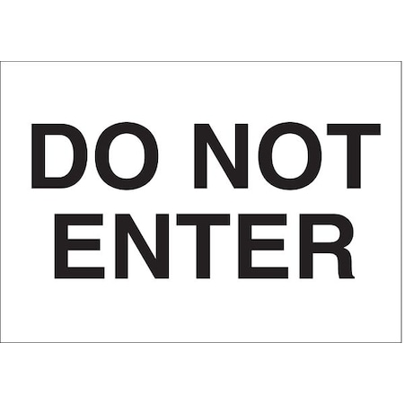 Brady Entrance Sign, Plastic, 10" W, 7" H, Do Not Enter, White 22217