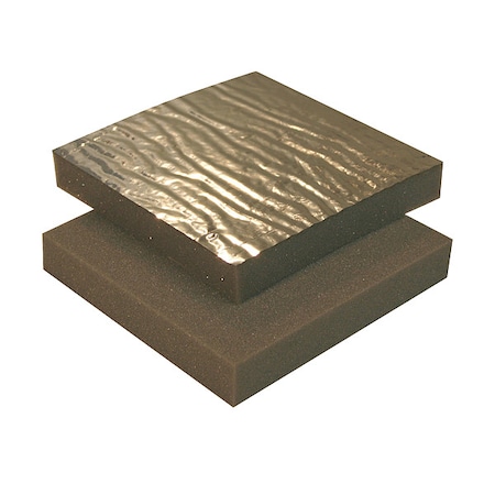 Sound Seal Acoustic Foam, 0.55 NRC, Polyurethane Foam, 4 1/2 ft W, 10 ft L, 1 in Thick, Gray K10-M10