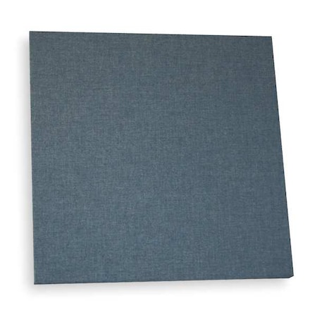 Sound Seal Acoustic Panel, 0.75 NRC, Fabric Faced Fiberglass, 24 in W, 24 in L, 1 in Thick, Blue FWP22B