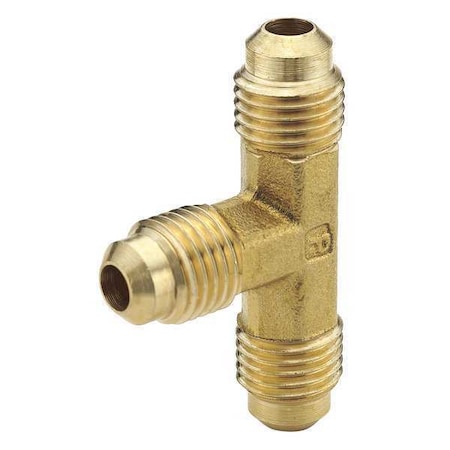 Parker Tee, Brass, Flared 3/16 in, PK10 144F-3