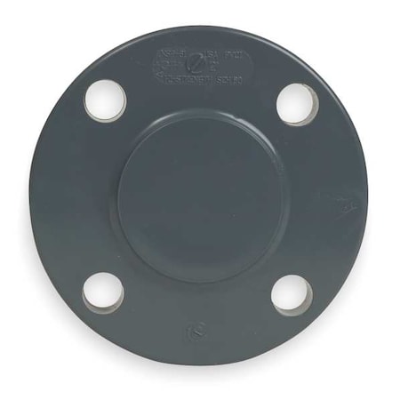 ZORO SELECT CPVC Blind Flange, Schedule 80, 3" Pipe Size, Flanged 9853-030