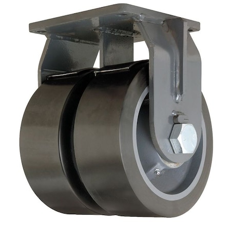 Hamilton Dual Wheel Caster, Polyurethane, 10 in. R-MDD-104SYT